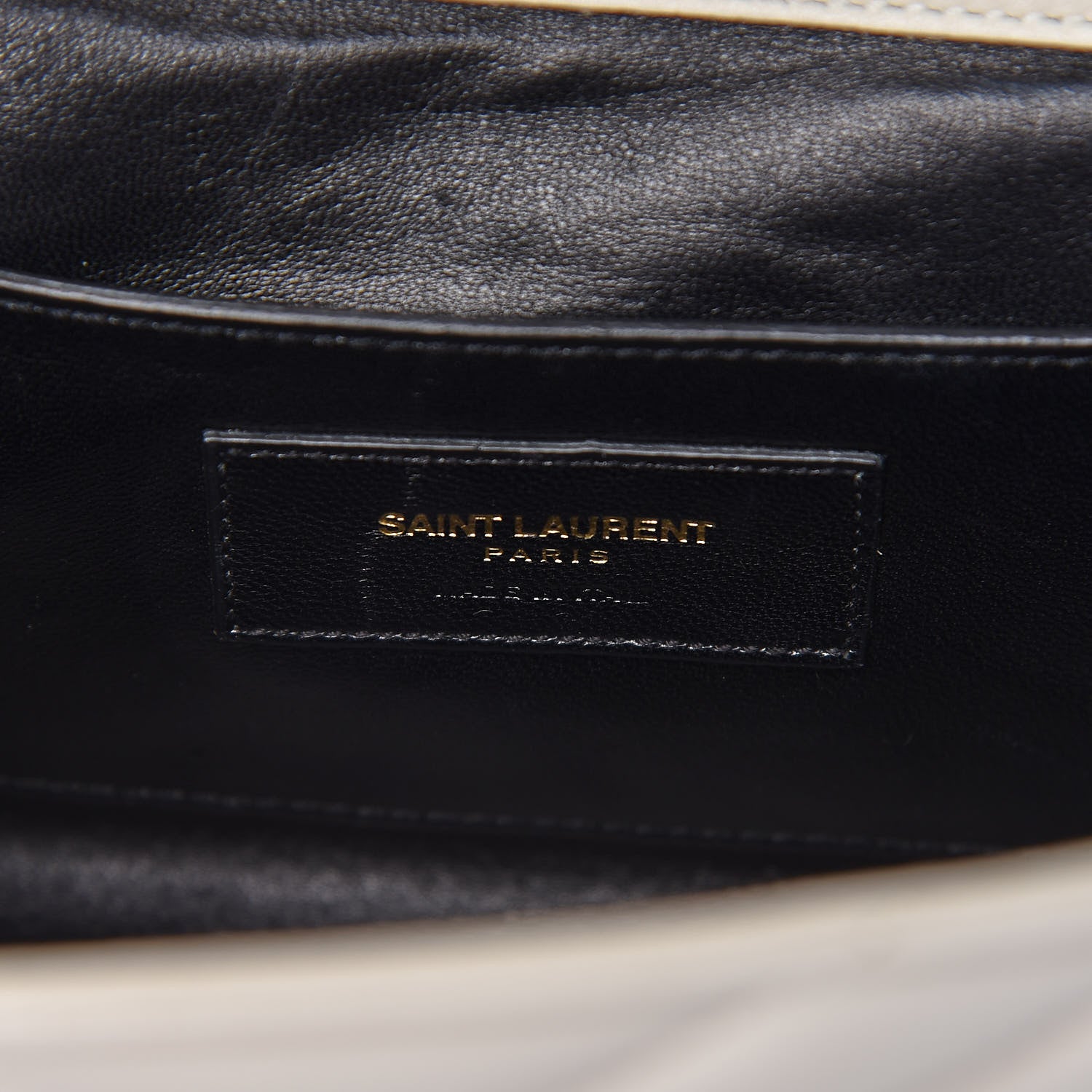 Saint Laurent Lambskin Matelasse Chevron Small Monogram Satchel Off White 6 of 12