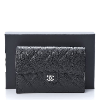 Chanel Caviar Quilted Medium Flap Wallet Black 9 of 9