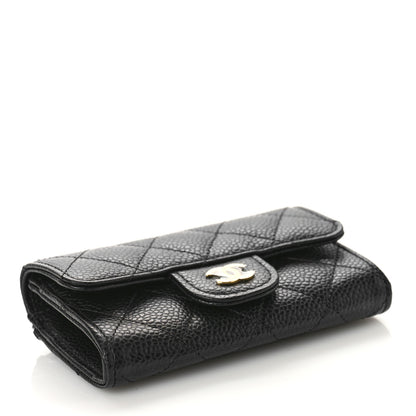 Chanel Caviar Quilted Flap Card Holder Wallet Black 4 of 10