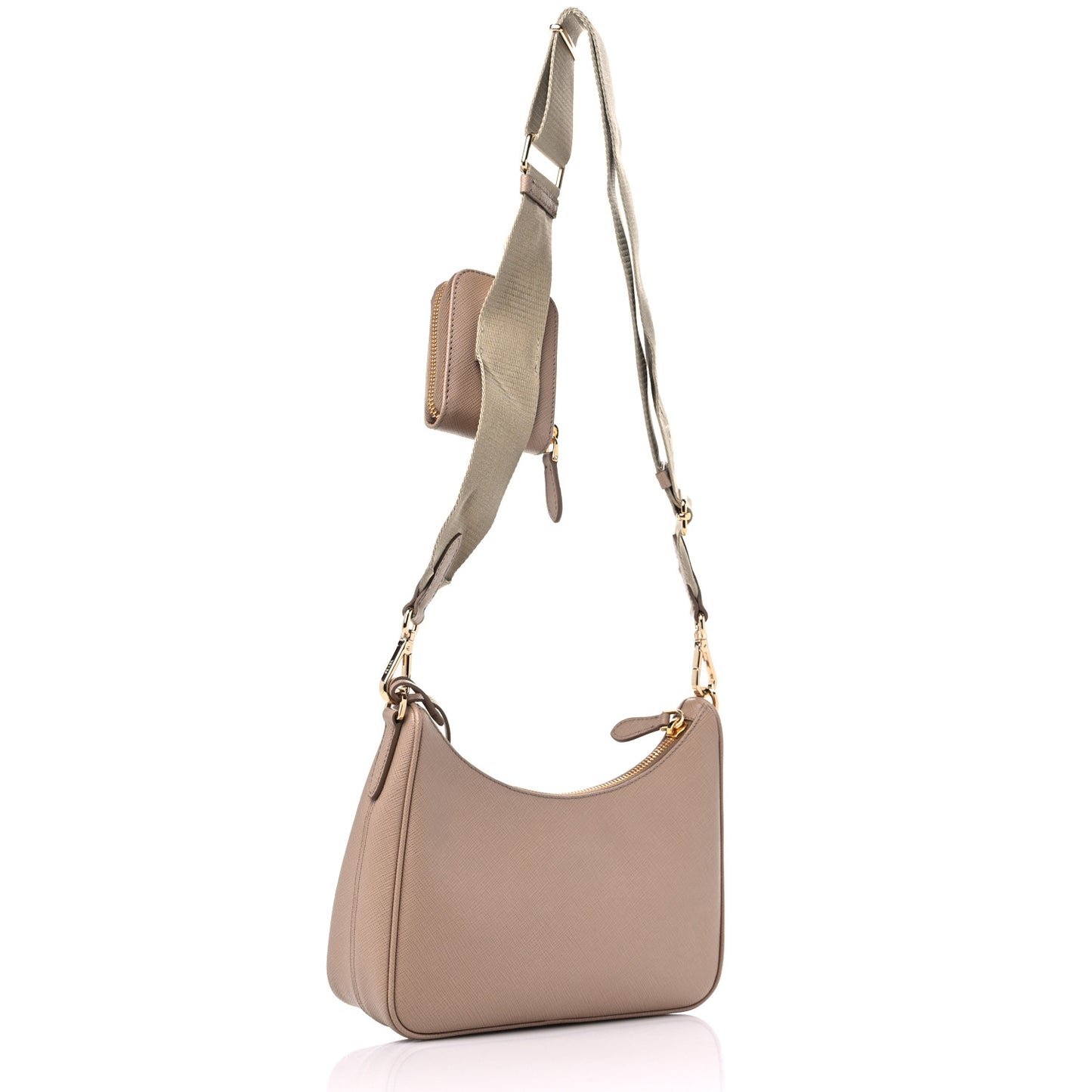 Saffiano Lux Re-Edition 2005 Shoulder Bag Cammeo