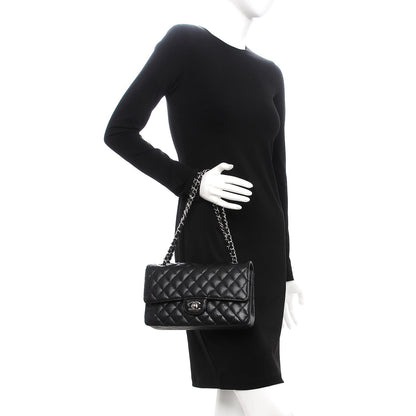 Chanel Caviar Quilted Medium Double Flap Black 3 of 10