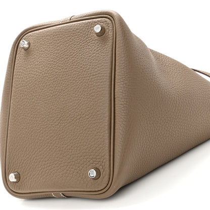 Hermes Taurillon Clemence Picotin Lock 18 PM Etoupe 10 of 11