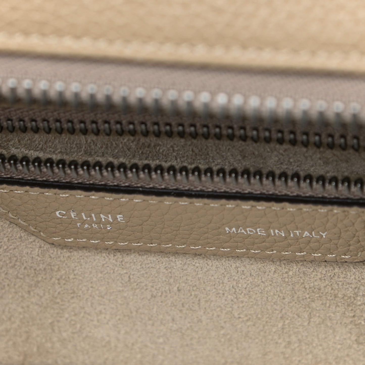 Drummed Calfskin Mini Luggage Taupe