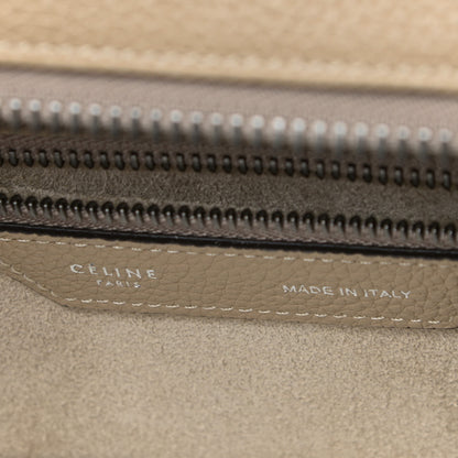 Celine Drummed Calfskin Mini Luggage Taupe 6 of 13