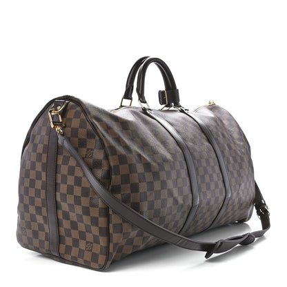 Louis Vuitton Damier Ebene Keepall Bandouliere 55 2 of 11