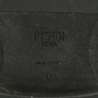Fendi Calfskin Stretch Fabric Rockoko Biker Boots 37 Tobacco Black Marino 7 of 9