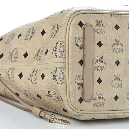 MCM Visetos Medium Liz Reversible Shopper Tote Beige 12 of 24