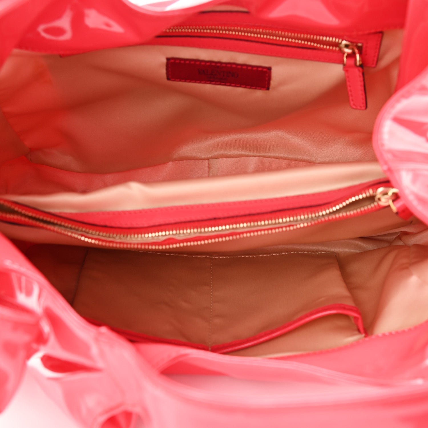 Valentino Garavani Patent Lacca Nuage Bow Hobo Pink 5 of 12