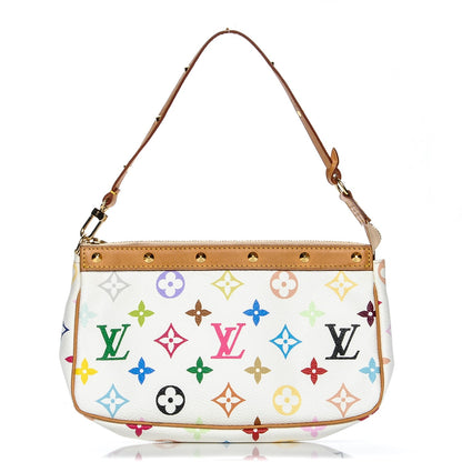 Louis Vuitton Monogram Multicolor Pochette Accessories White 1 of 6