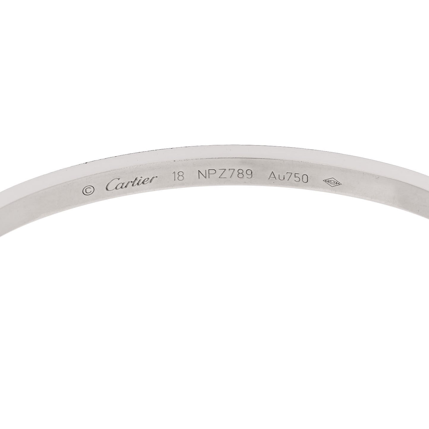 18K White Gold Small LOVE Bracelet 18