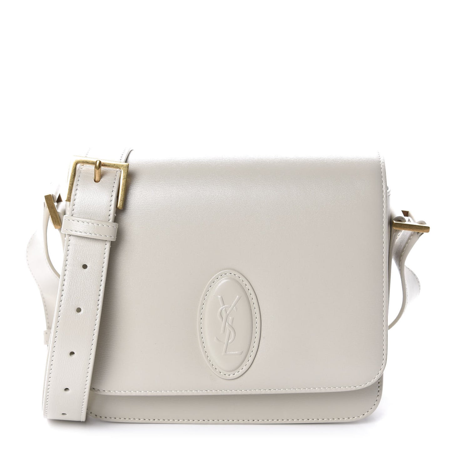 Calfskin Le 61 Shoulder Bag White
