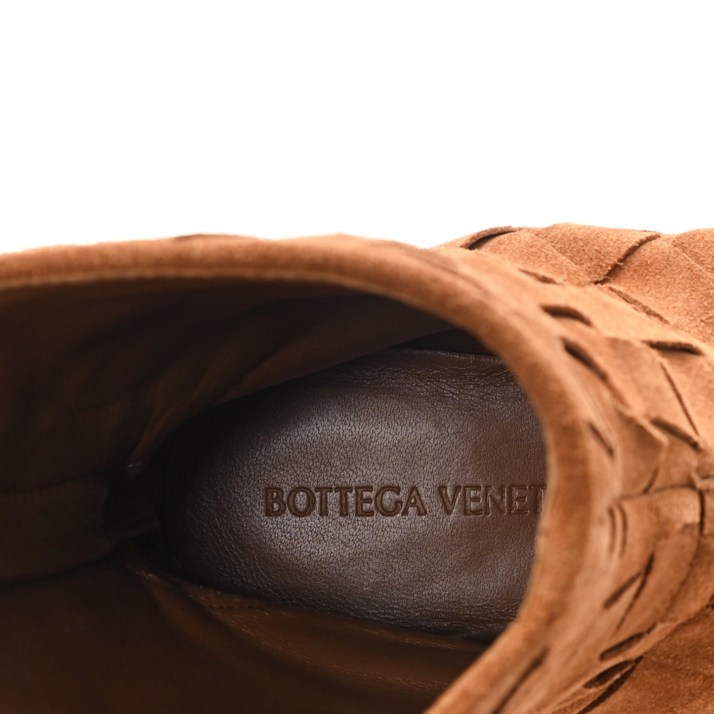 Suede Intrecciato Atomic Mid Heel Ankle 40 Caramel