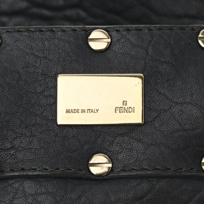 Fendi Crinkled Lambskin Mia Tote Blue 7 of 11