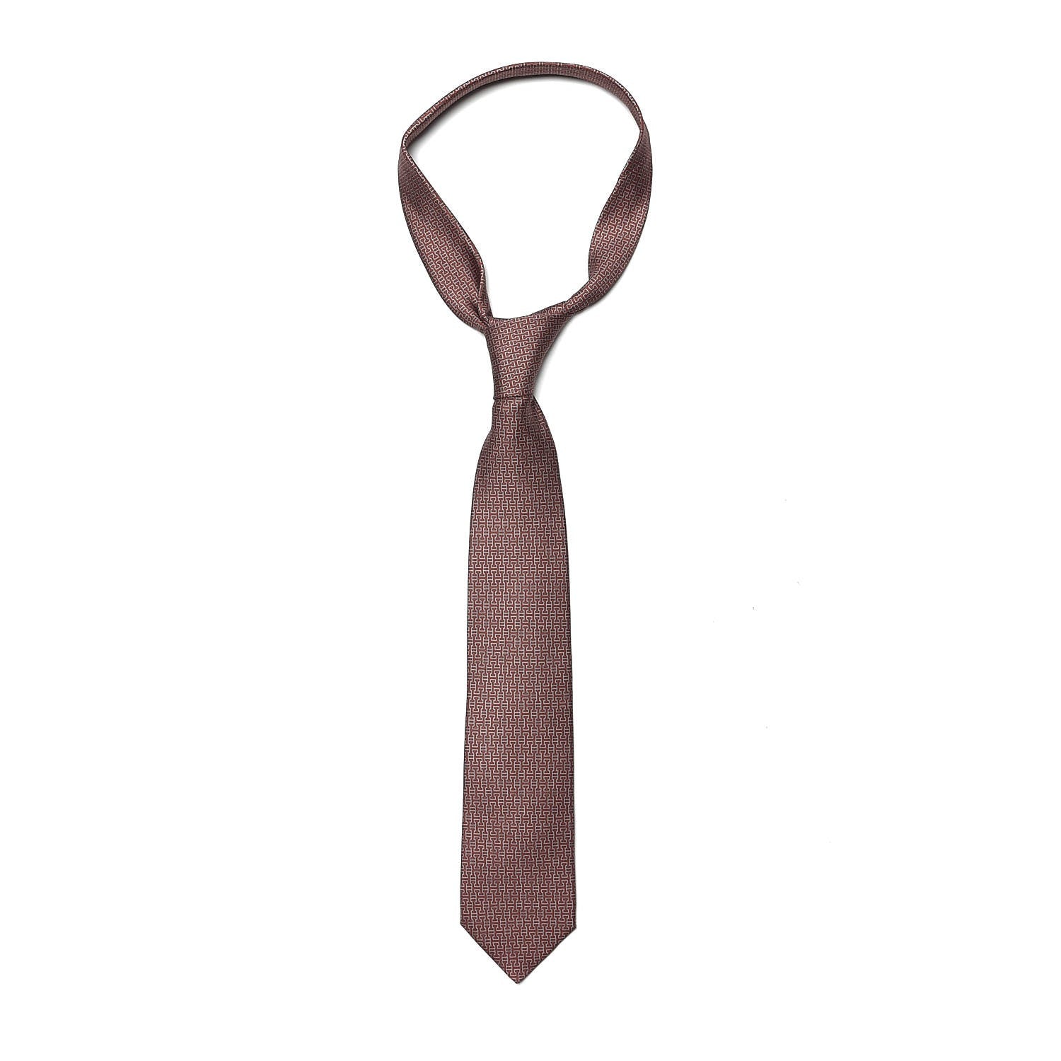 Hermes Silk Mens Mython Tie Black Gris Brique 1 of 4