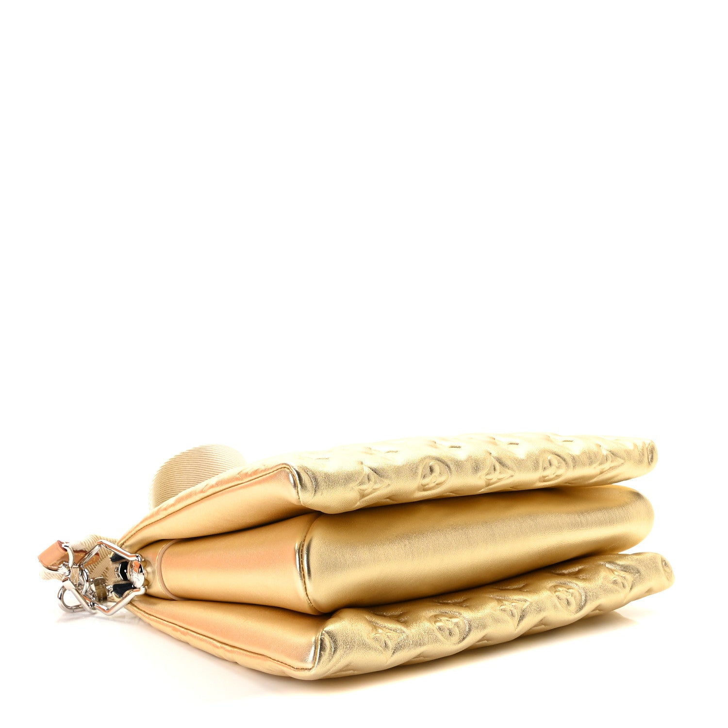 Louis Vuitton Lambskin Embossed Monogram Coussin PM Gold 4 of 7