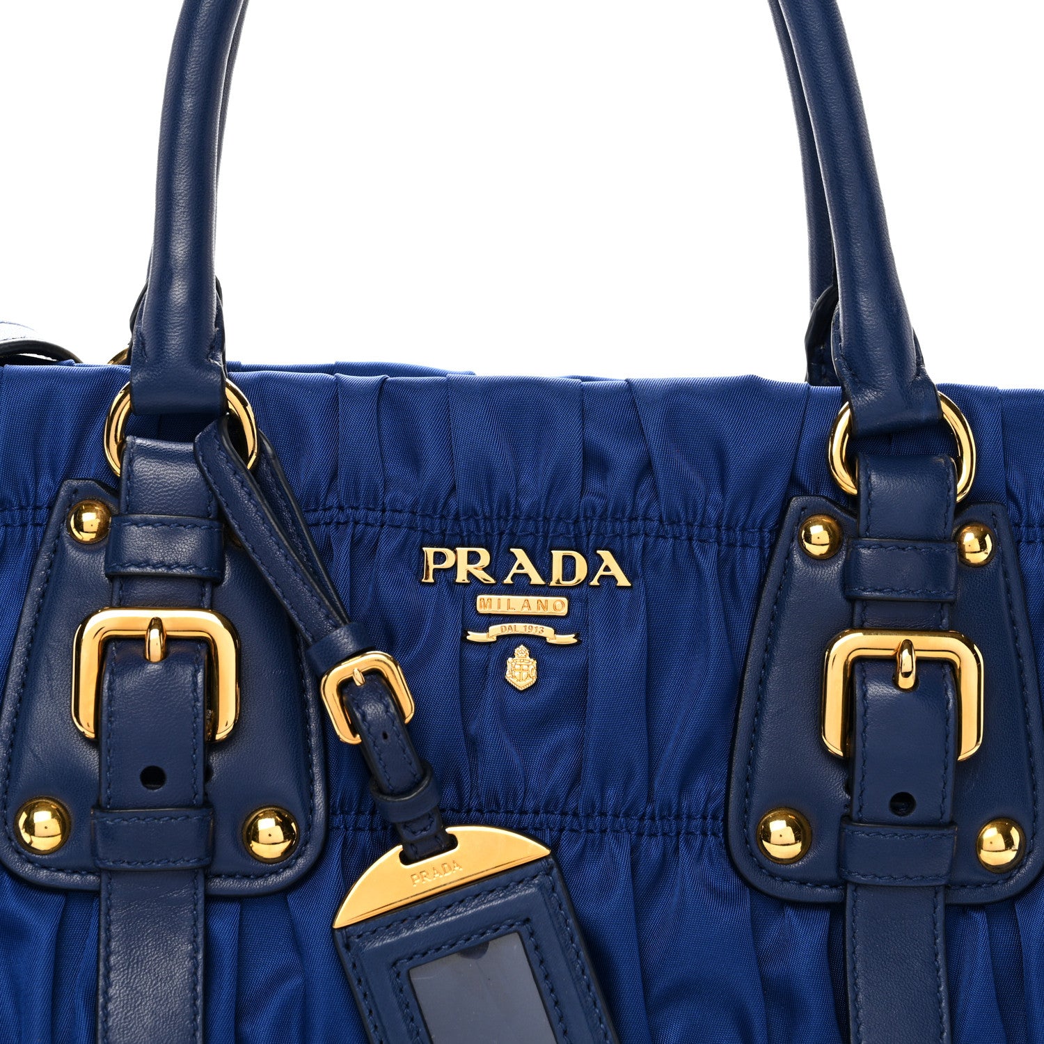 Prada Tessuto Nylon Gaufre Shopping Satchel Bluette 8 of 12