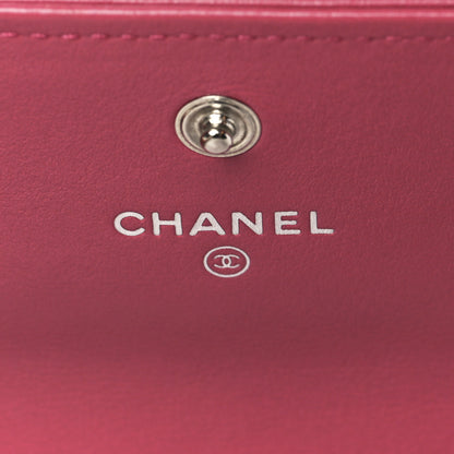 Chanel Lambskin Embossed Camellia Large Gusset Flap Wallet Pink 6 of 9