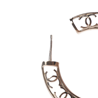 Chanel CC Hoop Earrings Gold 5 of 7
