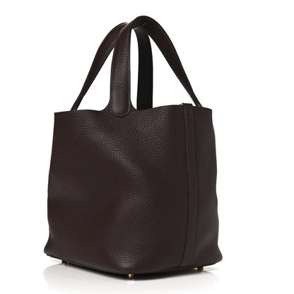 Hermes Taurillon Clemence Picotin Lock 22 MM Rouge Sellier 3 of 11
