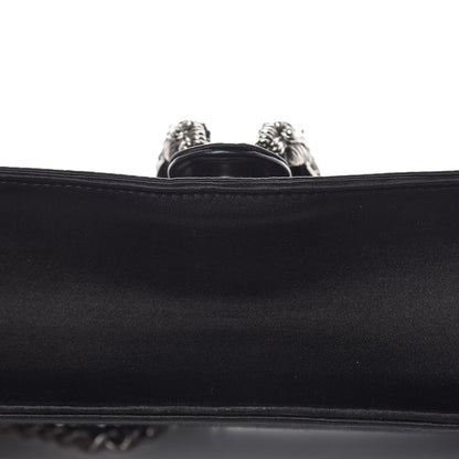 Gucci Satin Silk Crystal Small Dionysus Shoulder Bag Black Black Diamond 7 of 12