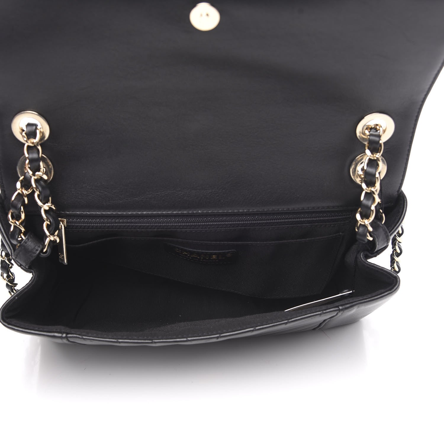 Chanel Calfskin Quilted Medium Daily Chevron Flap Black 4 of 11