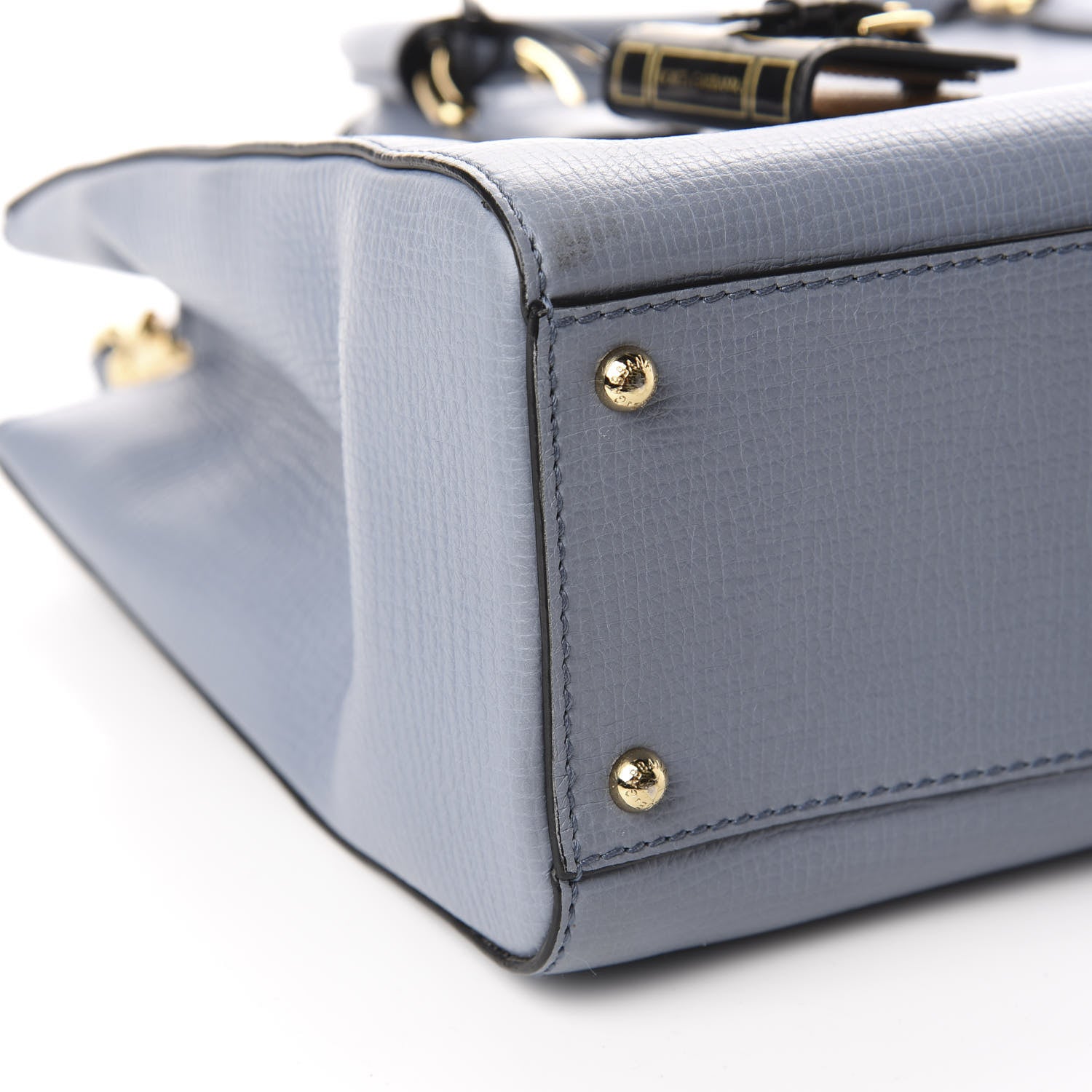 Dolce & Gabbana Textured Calfskin Clara Tote Light Blue 6 of 9