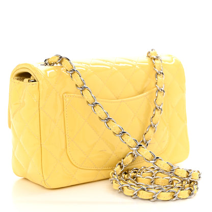 Chanel Patent Quilted Mini Rectangular Flap Yellow 3 of 12