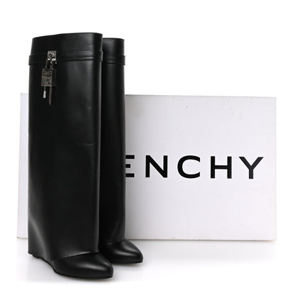 Givenchy Calfskin Shark Lock Wide Fit Pant Boots 37 Black 8 of 8