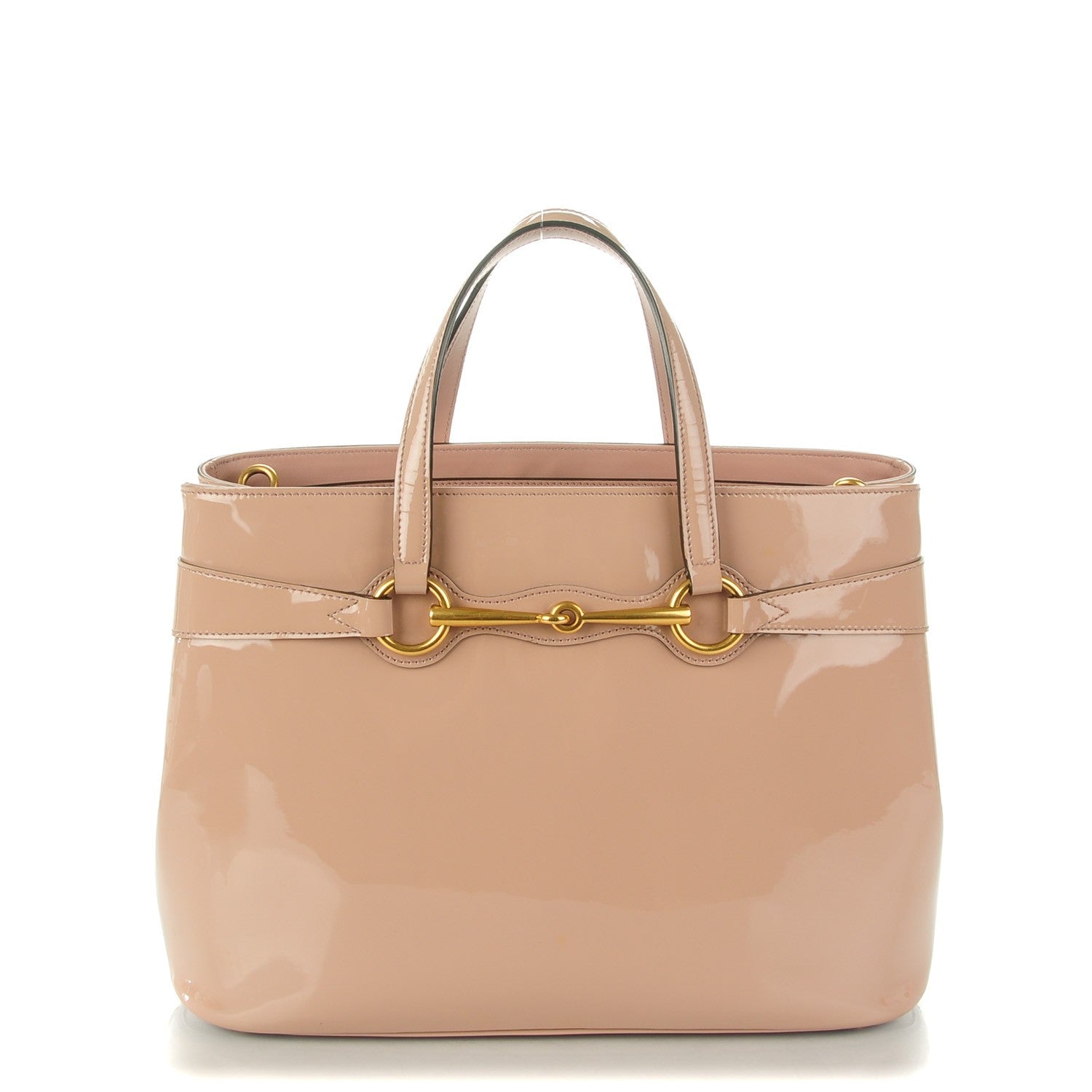 Gucci Patent Medium Bright Bit Top Handle Tote Dark Cipria 1 of 7