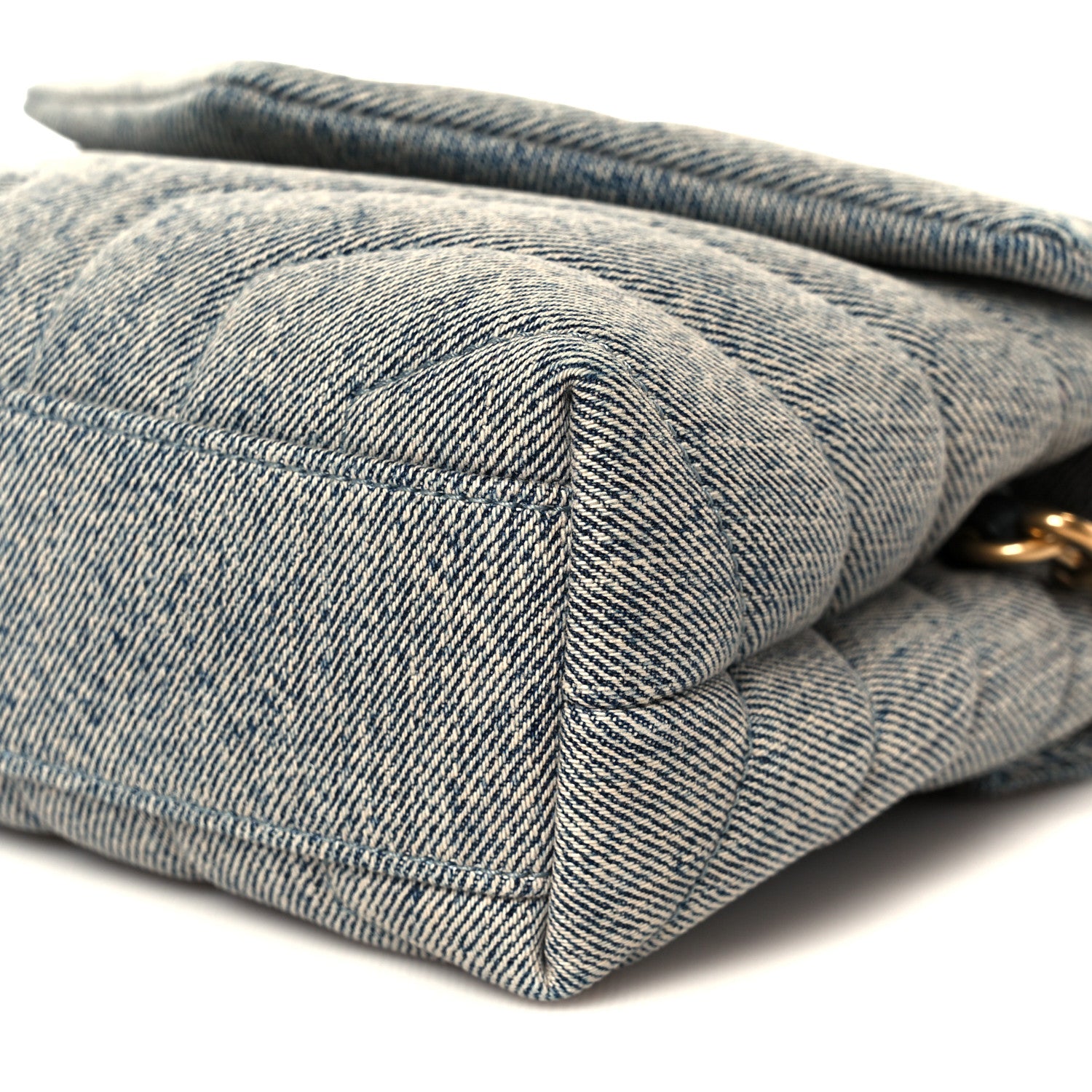 Saint Laurent Denim Y Quilted Monogram Toy Loulou Crossbody Bag Grey 11 of 11