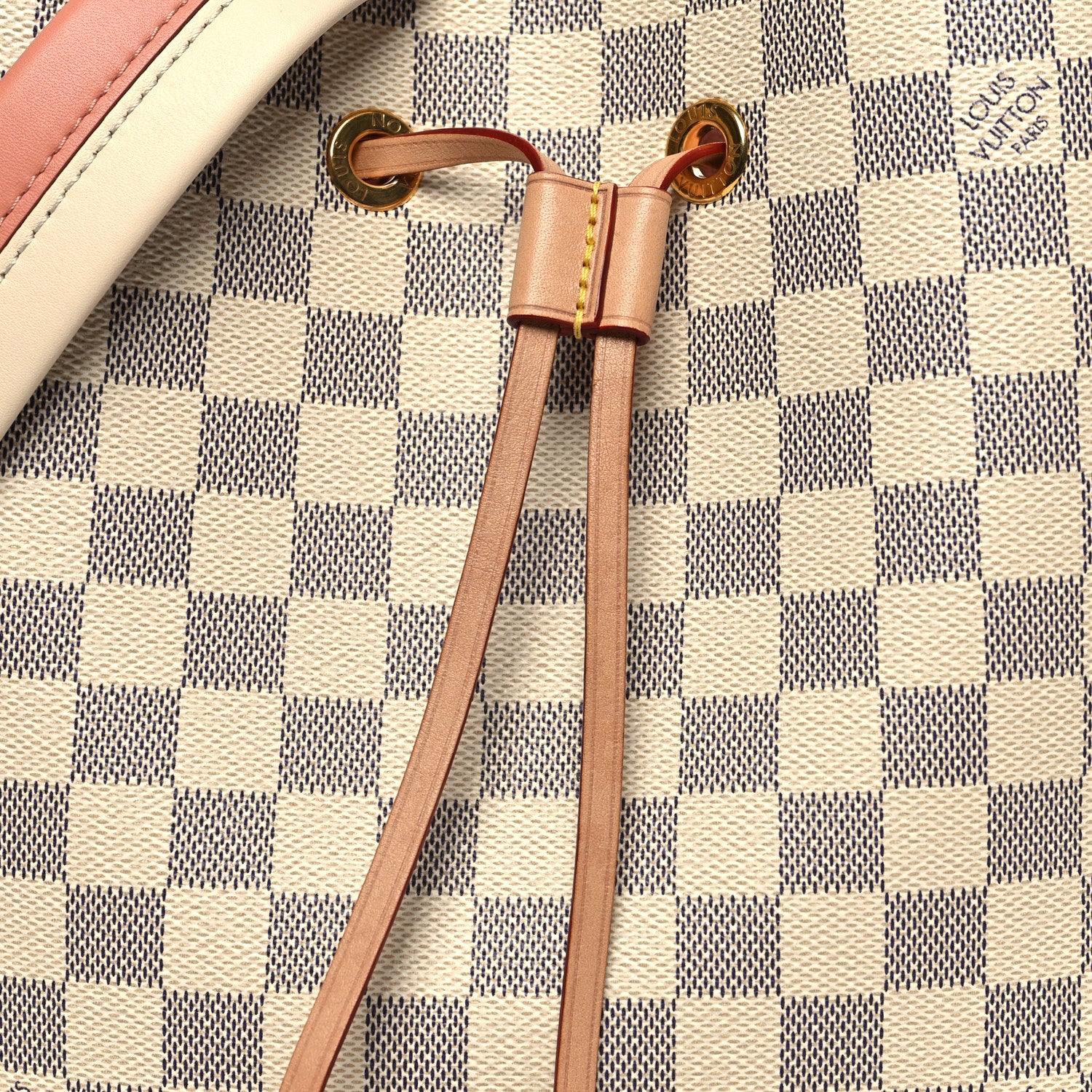 Louis Vuitton Damier Azur Braided Neonoe MM Peach Cream 8 of 10