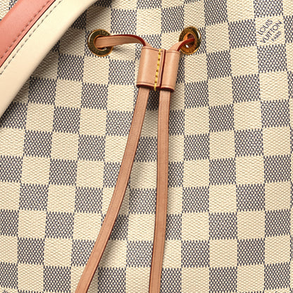 Louis Vuitton Damier Azur Braided Neonoe MM Peach Cream 8 of 10