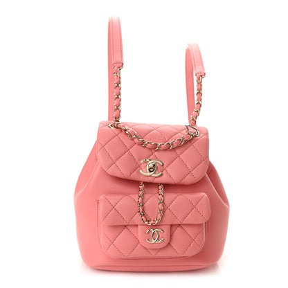 Chanel Lambskin Quilted Small Duma Drawstring Backpack Pink 1 of 11