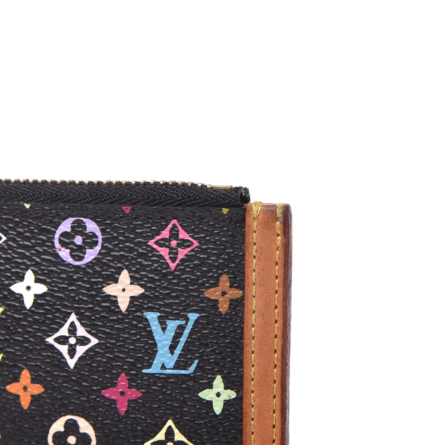 Monogram Multicolor Key Pouch Black