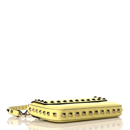 Valentino Garavani Grainy Calfskin Rockstud Crossbody Pouch Lime Sorbet 3 of 8