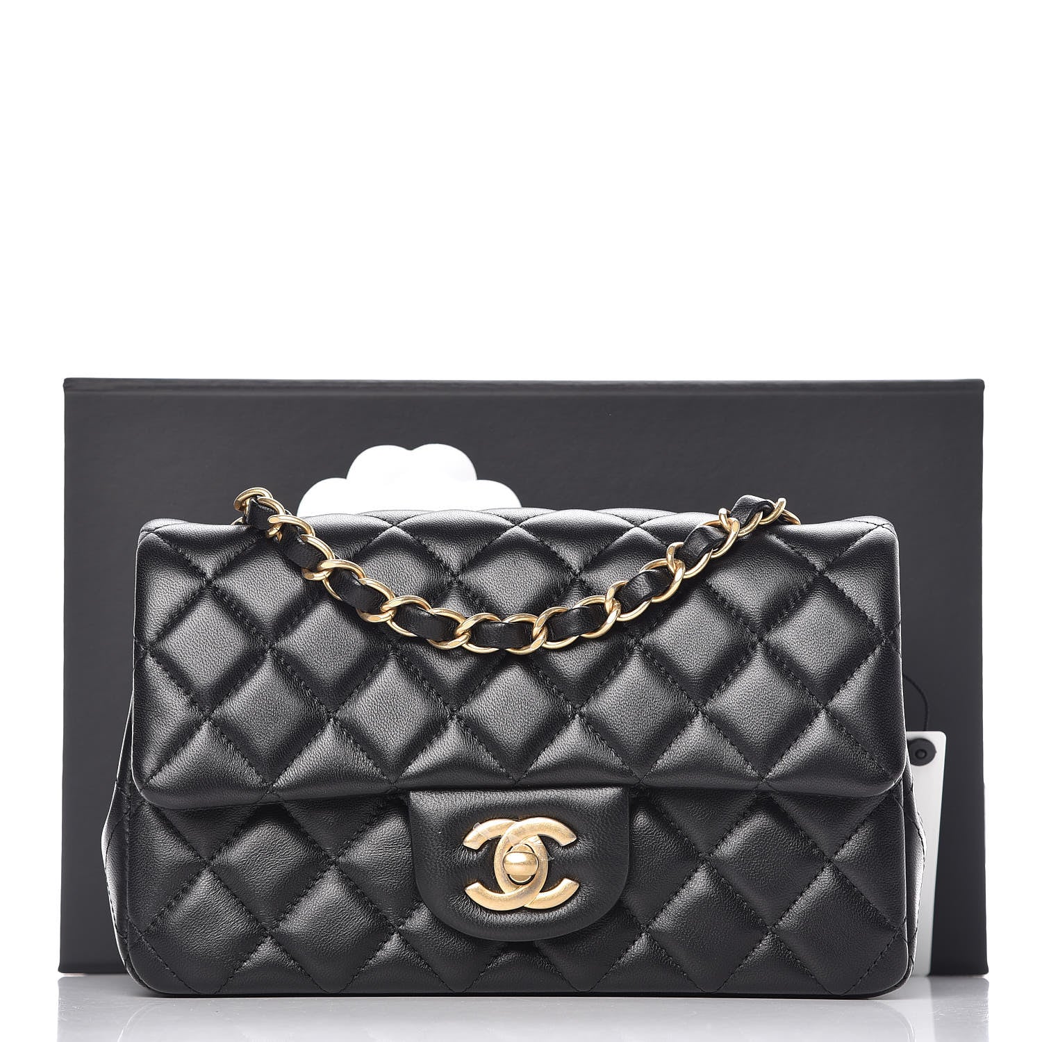 Chanel Lambskin Quilted Mini Rectangular Flap Black 13 of 13