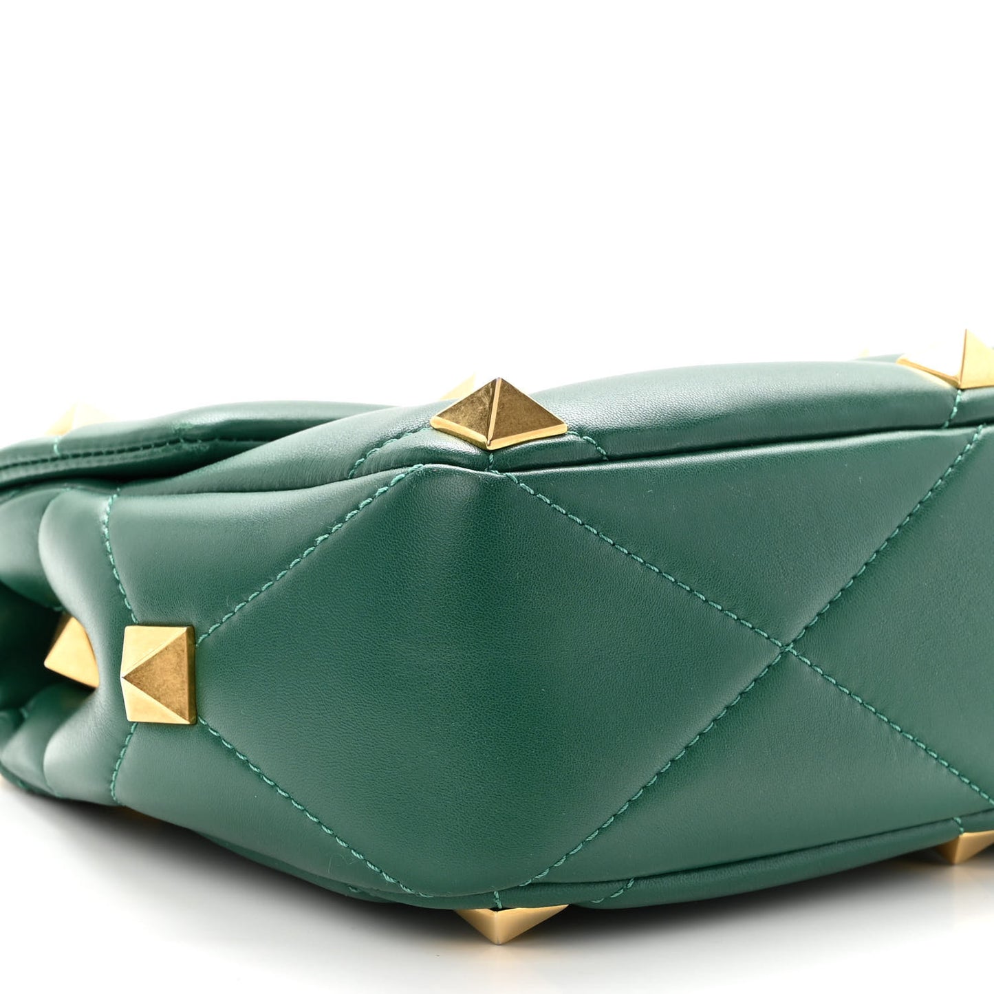 Nappa Large Roman Stud Shoulder Bag Jungle