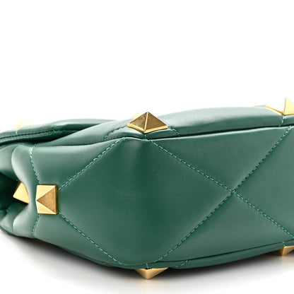 Valentino Garavani Nappa Large Roman Stud Shoulder Bag Jungle 8 of 10