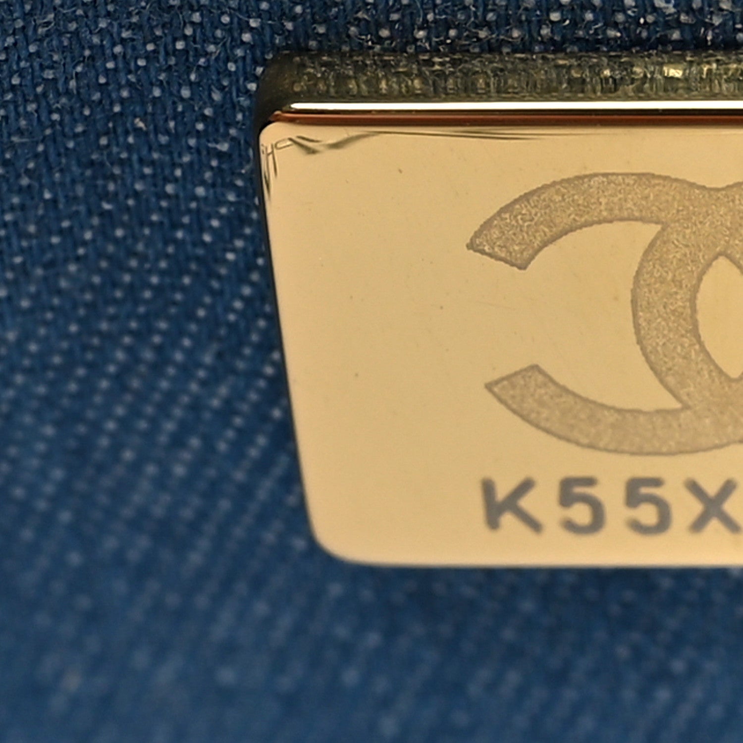 Chanel Denim Quilted CC Pearl Crush Wallet on Chain WOC Blue 8 of 14