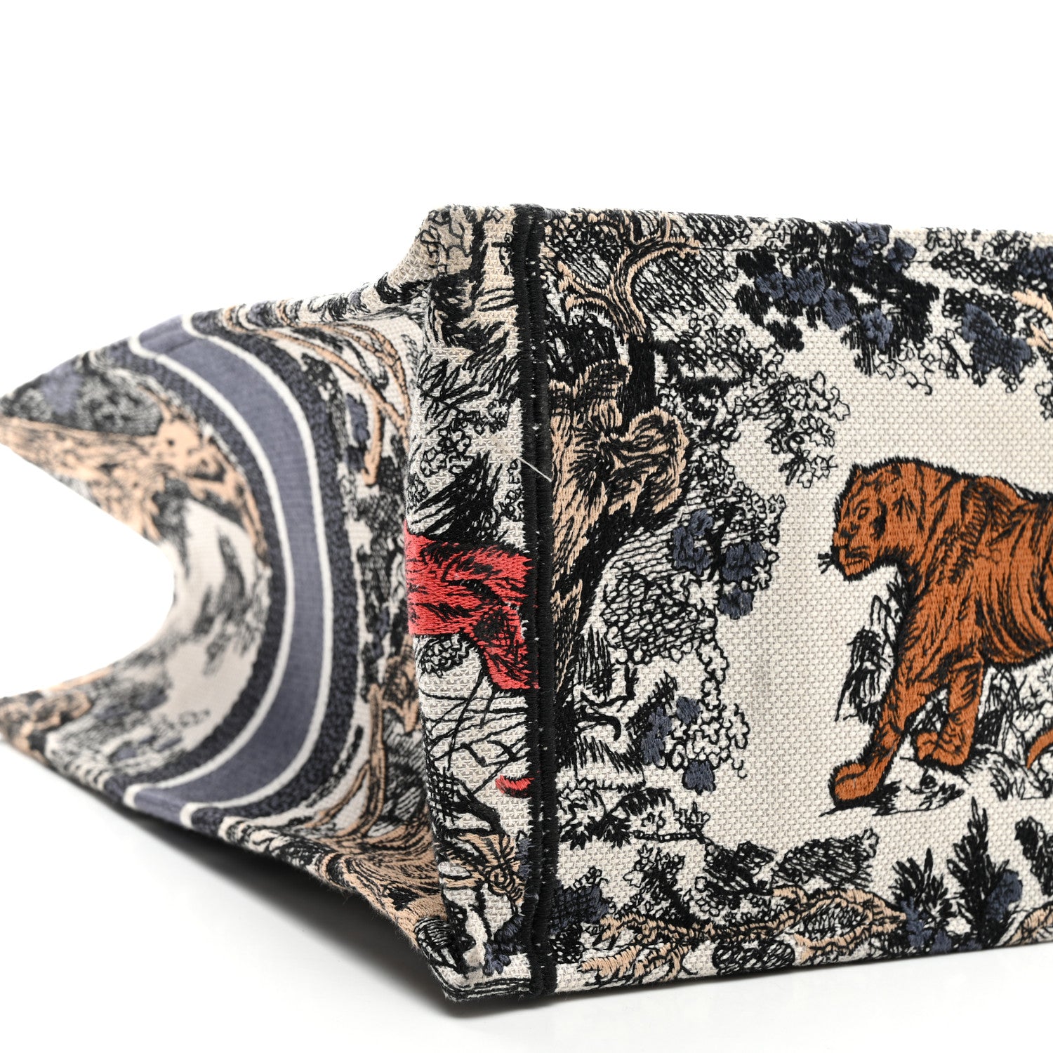 Christian Dior Canvas Embroidered Large Dioriviera Toile De Jouy Book Tote Multicolor 9 of 11