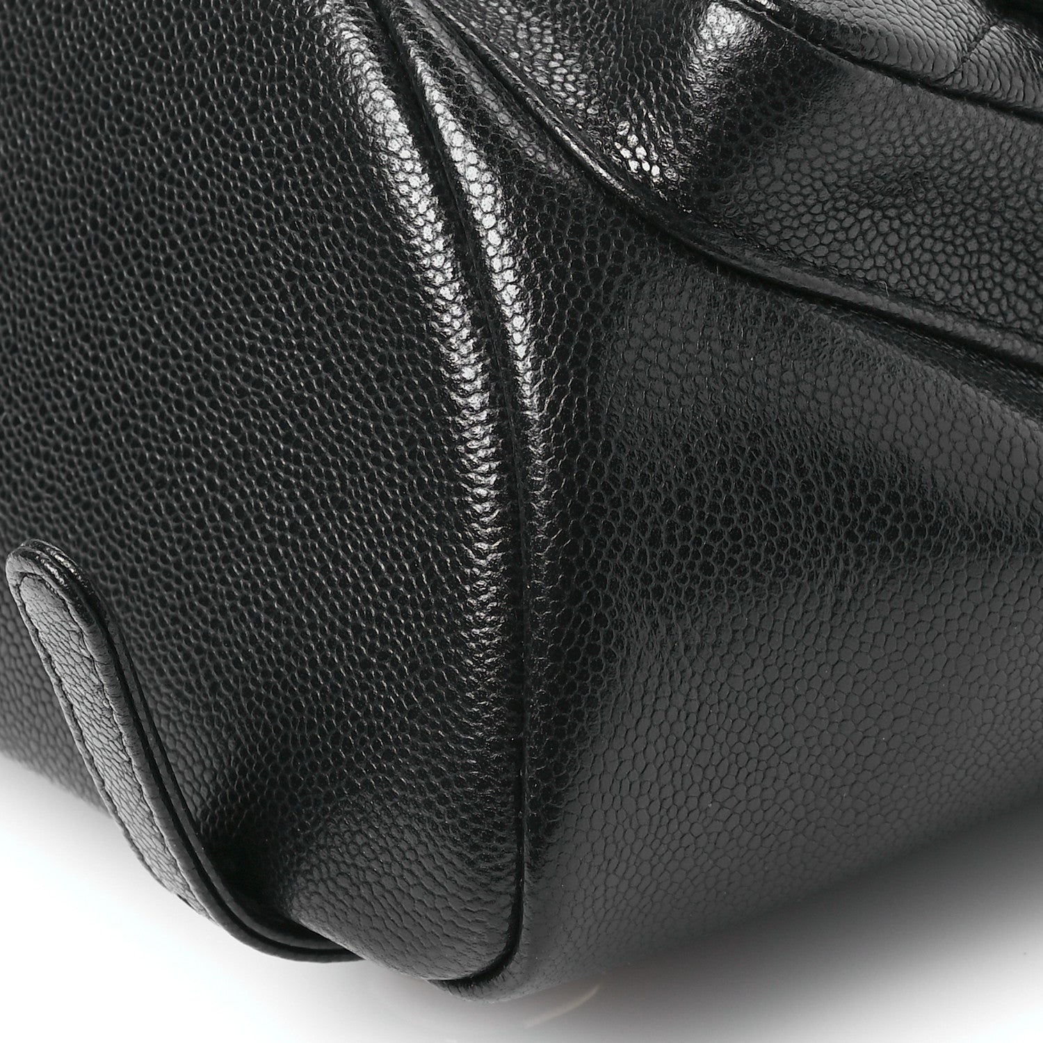 Chanel Shiny Caviar Quilted Medium Duma Pockets Drawstring Backpack Black 10 of 10