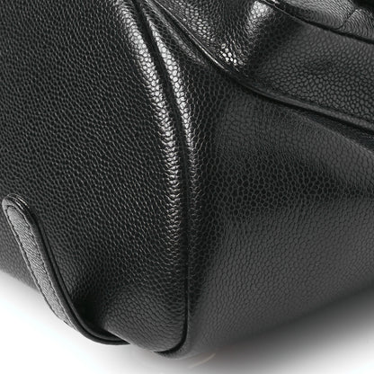 Chanel Shiny Caviar Quilted Medium Duma Pockets Drawstring Backpack Black 10 of 10