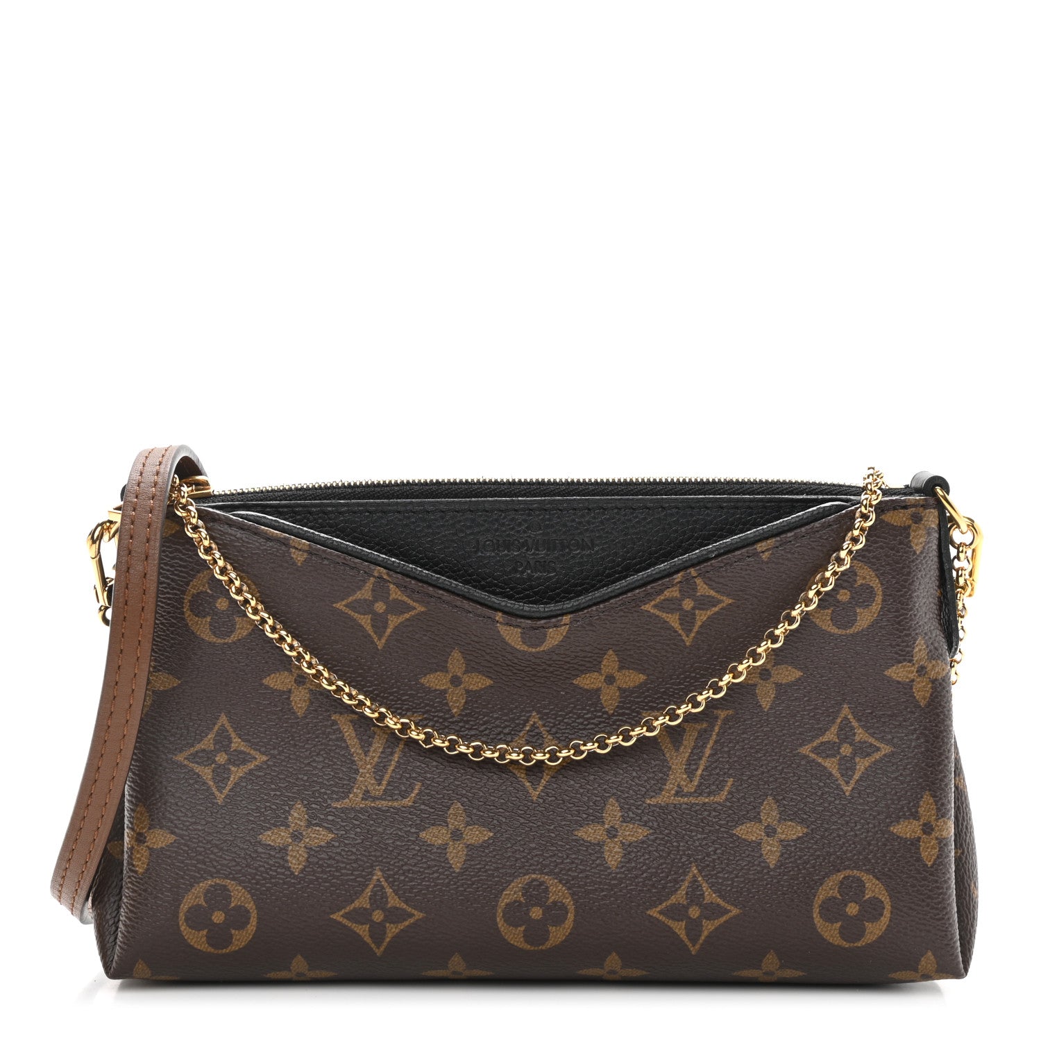 Louis Vuitton Monogram Pallas Clutch Black 1 of 10