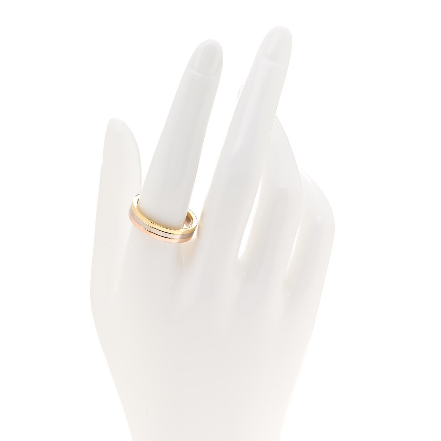 Cartier 18K Pink White Yellow Gold 4.8mm Vendome Louis Cartier Wedding Band Ring 60 9 2 of 5