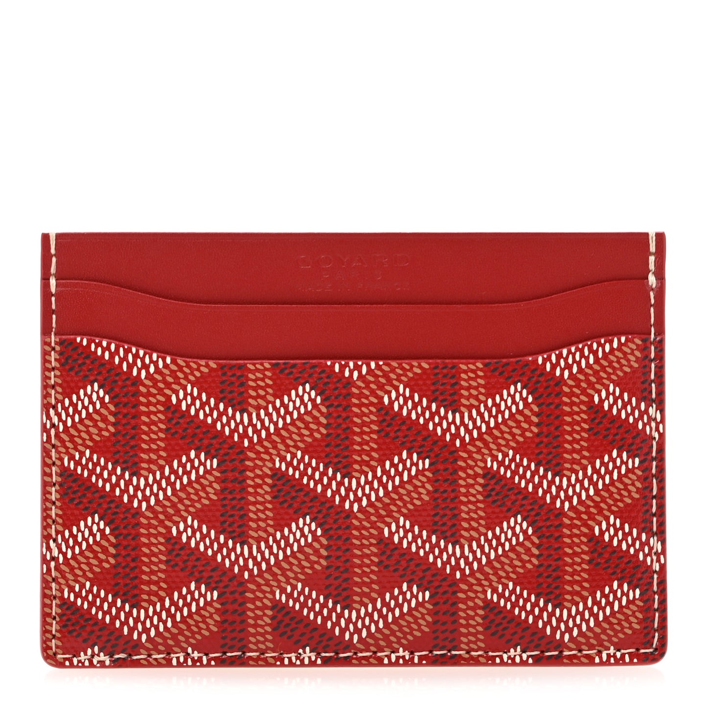 Goyardine Saint Sulpice Card Holder Red