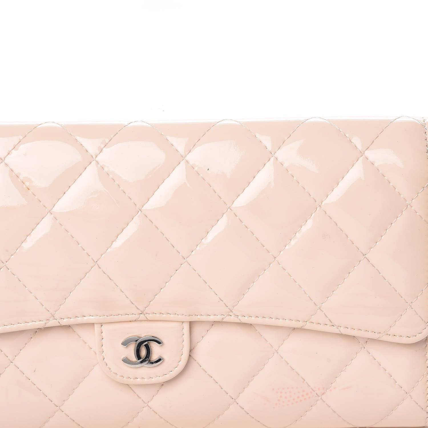 Chanel Patent Quilted Large Flap Wallet Pink 12 of 24