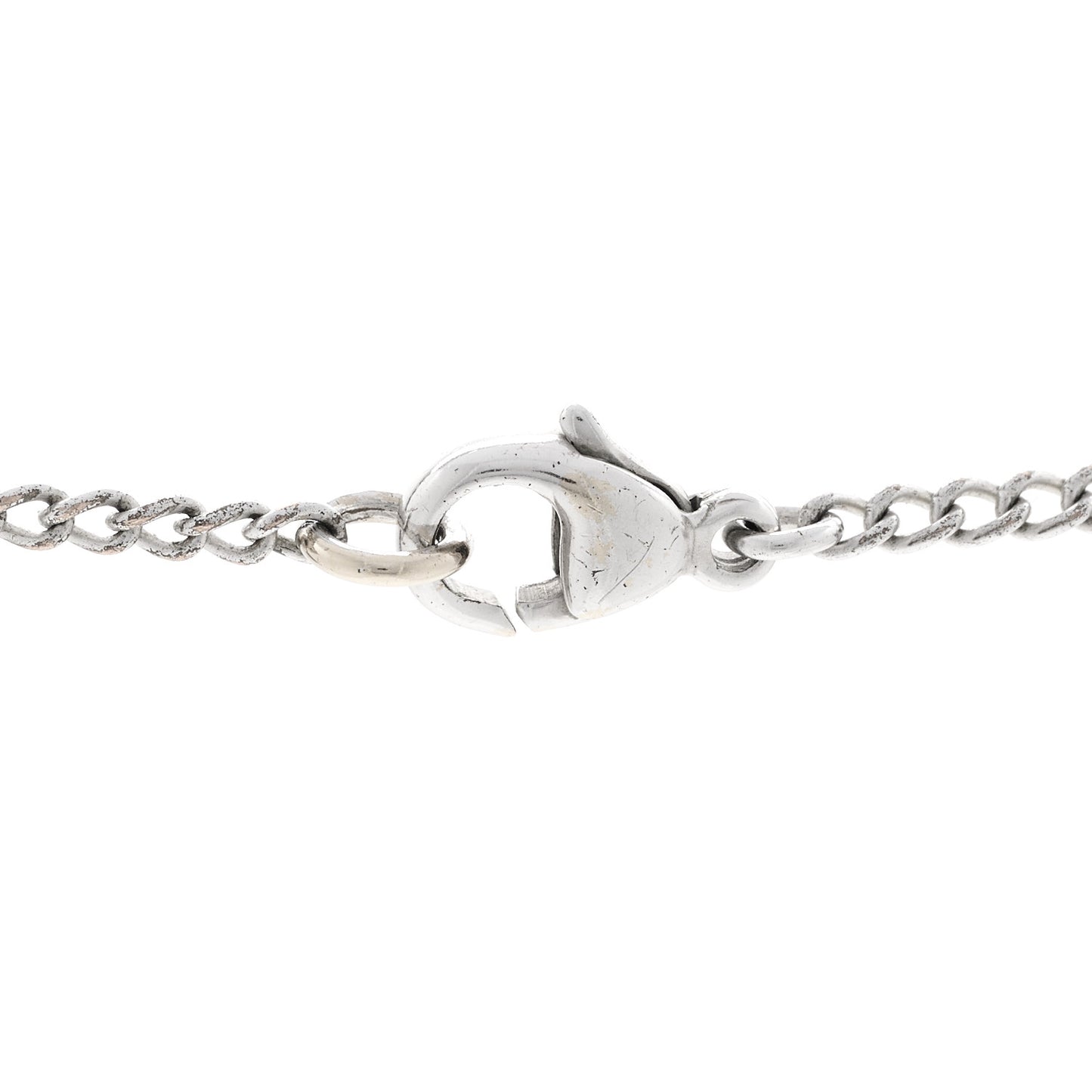 Heart Crystal CC Necklace Silver