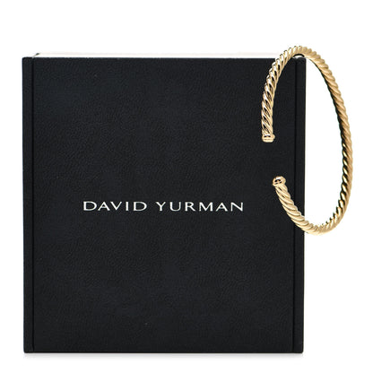 David Yurman 18K Yellow Gold 4mm Cablespira Bracelet 5 of 5
