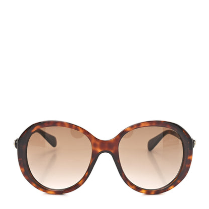 Gucci Acetate Round GG Sunglasses GG0368S Havana 2 of 7