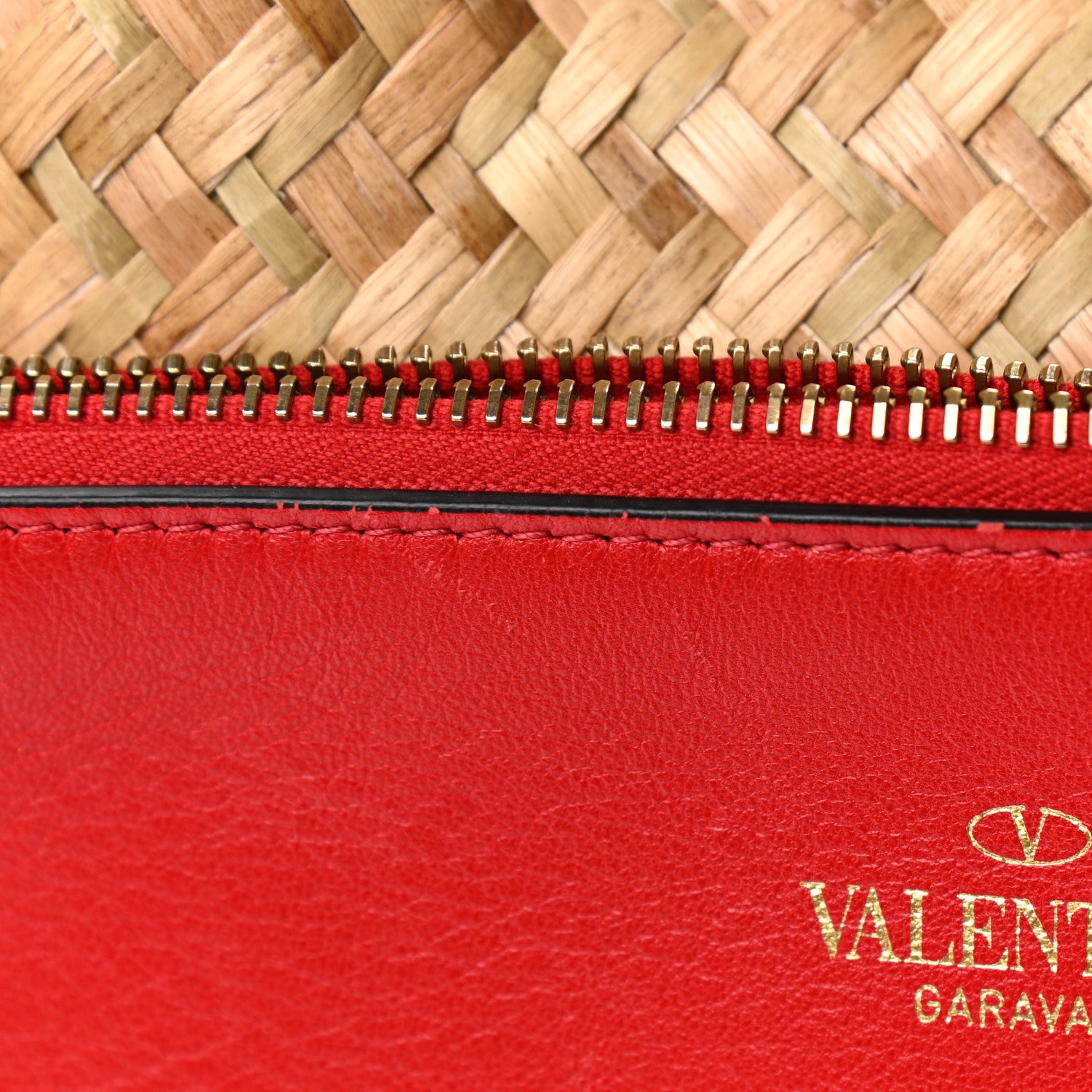 Valentino Garavani Raffia Medium Vlogo Escape Shopper Natural Black Rouge 11 of 13